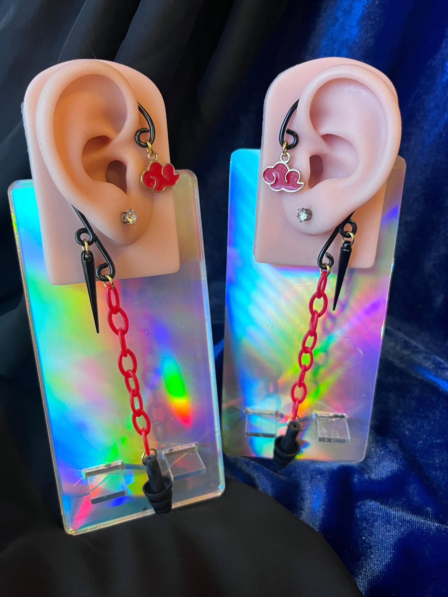 Ear Plug Ear Cuff Set - Akatsuki Anime Cloud