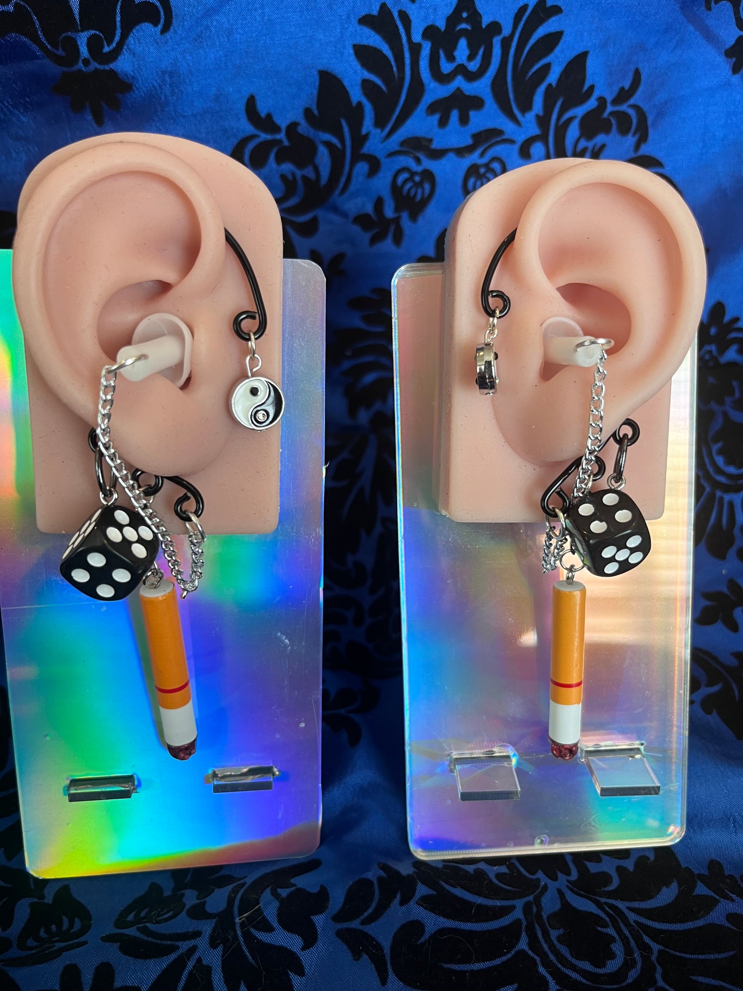 Ear Plug Ear Cuff Set - Ciggy Dice