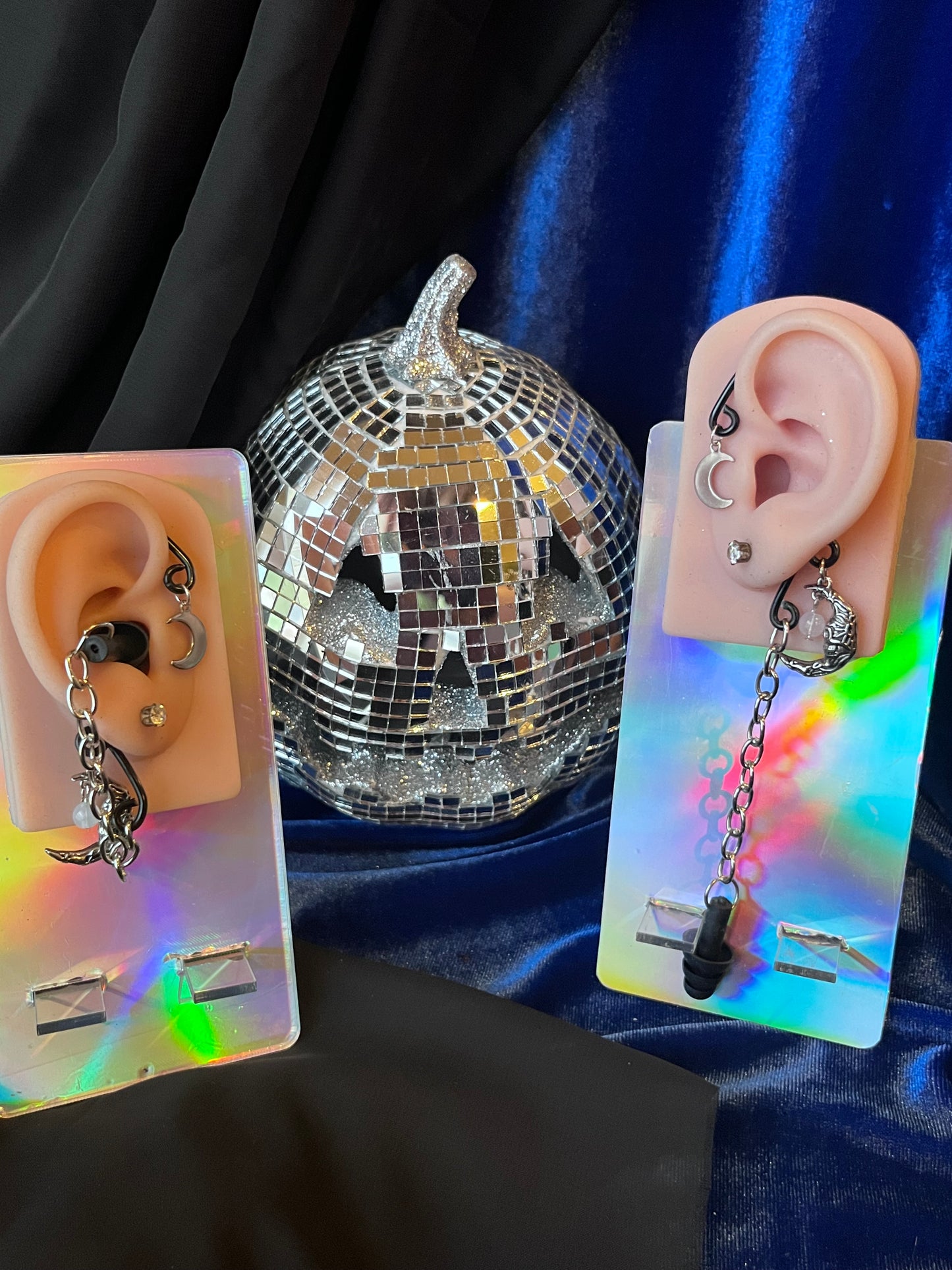 Ear Plug Ear Cuff Set - Ancient Moon