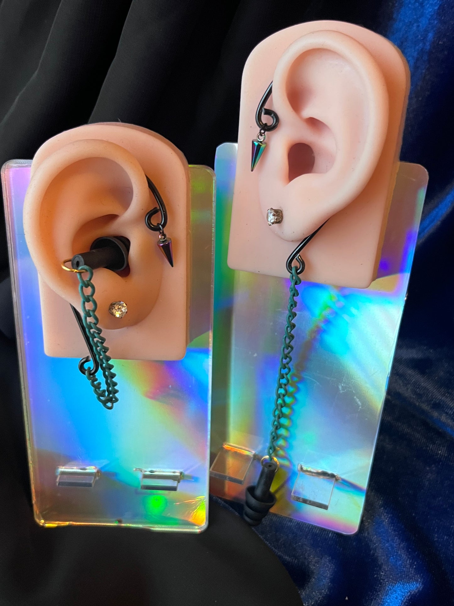 Ear Plug Ear Cuff Set - Simple Spike