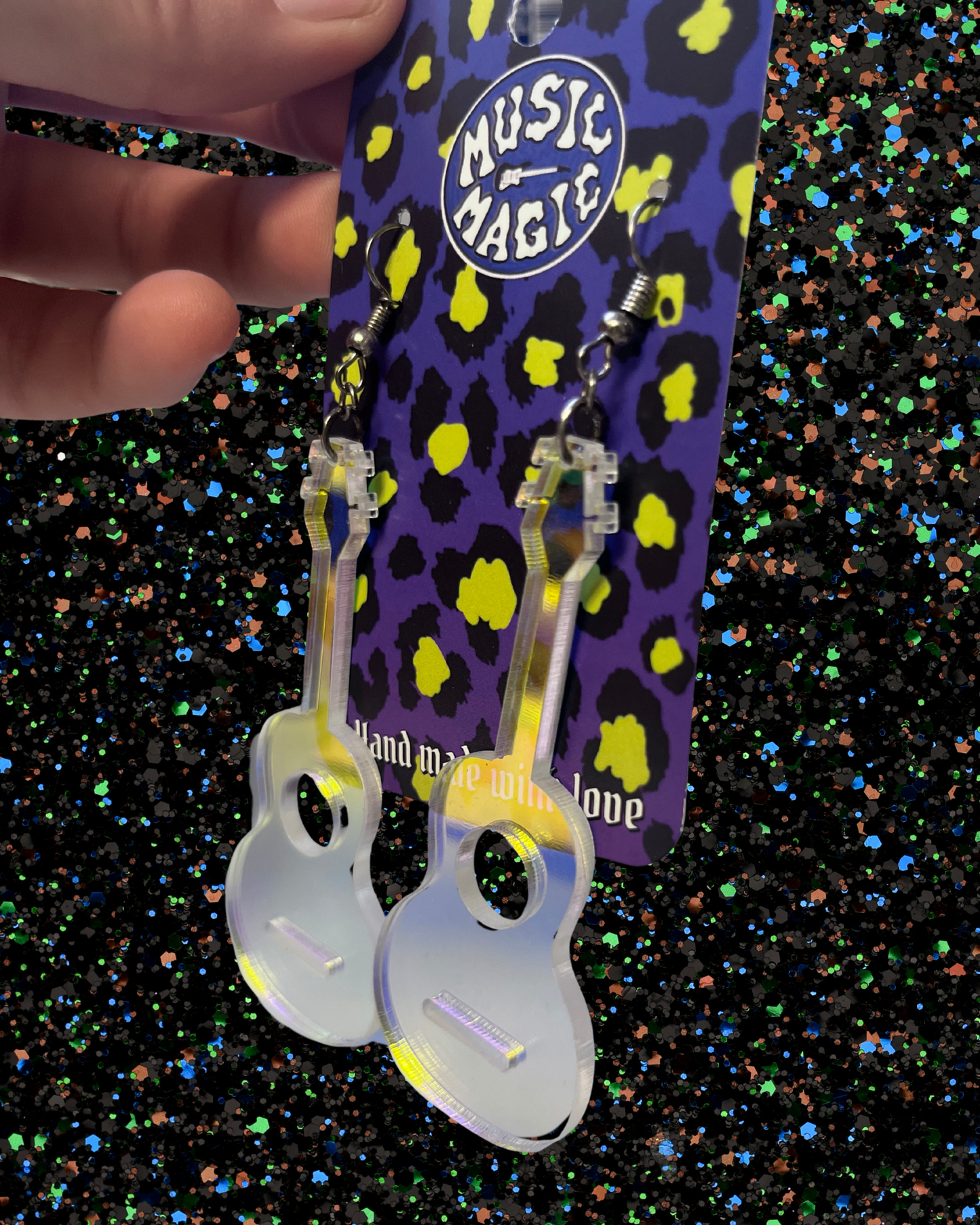 Iridescent Acrylic Earrings