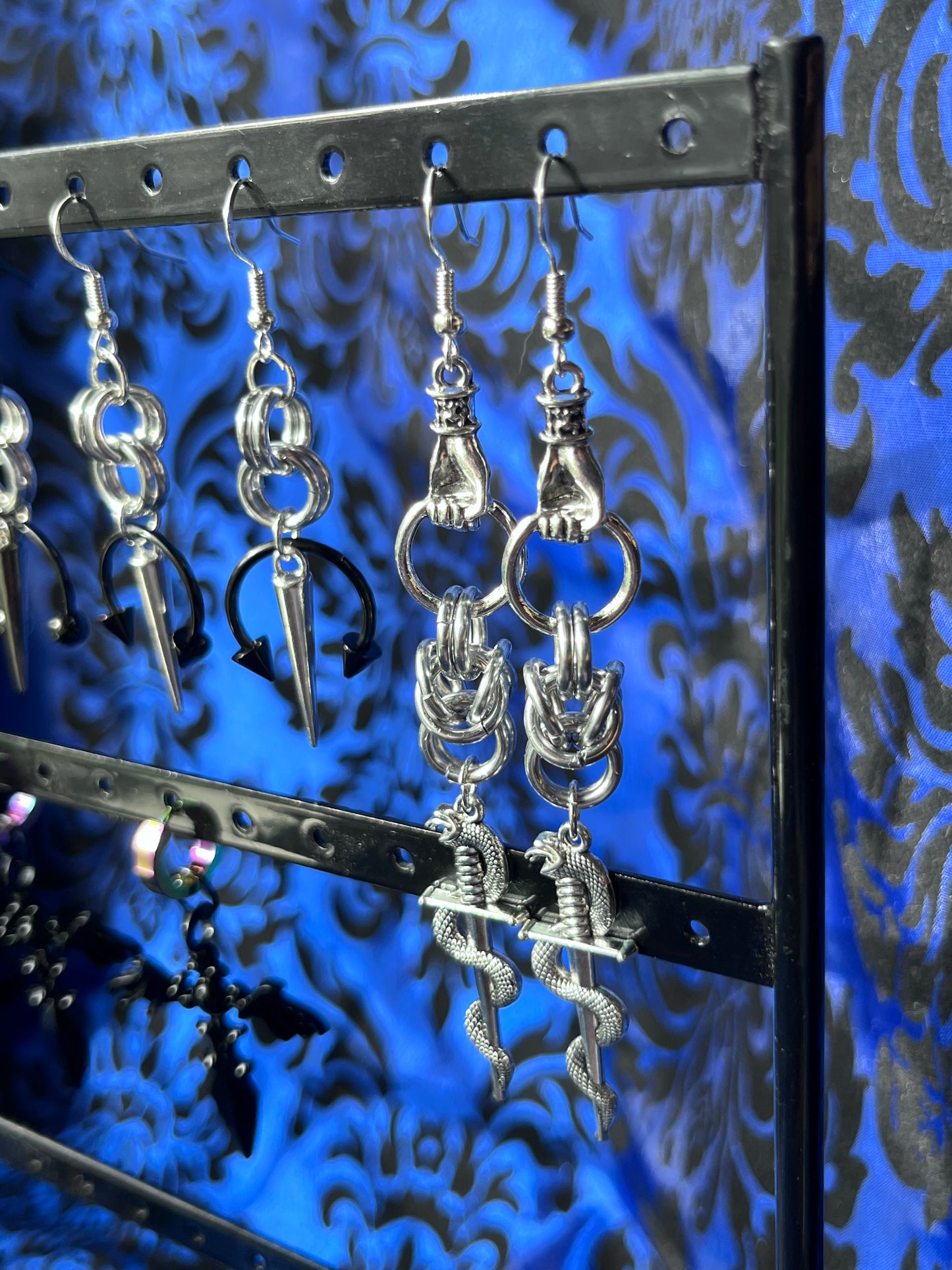 Snake and Sword Earrings