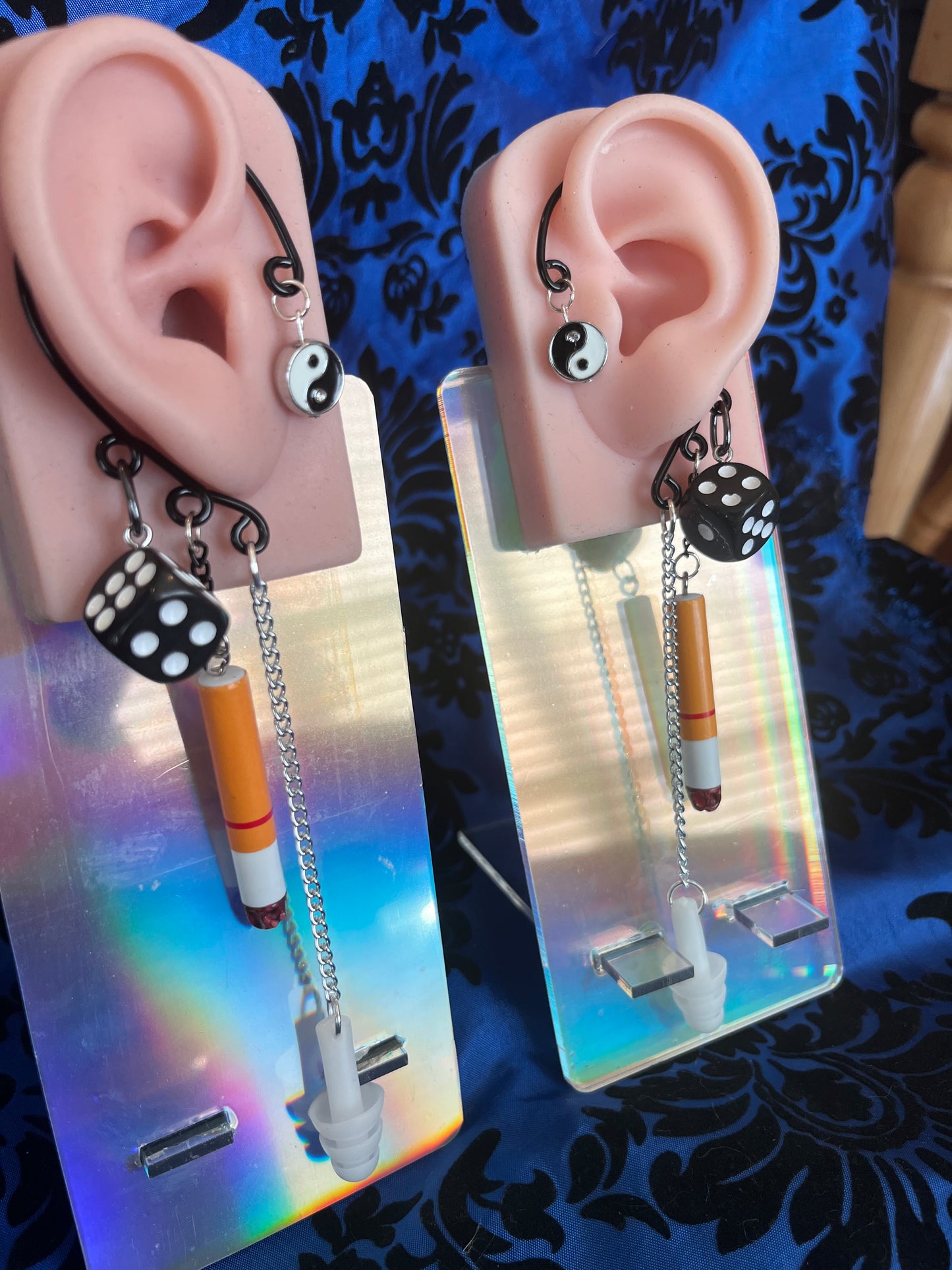 Ear Plug Ear Cuff Set - Ciggy Dice