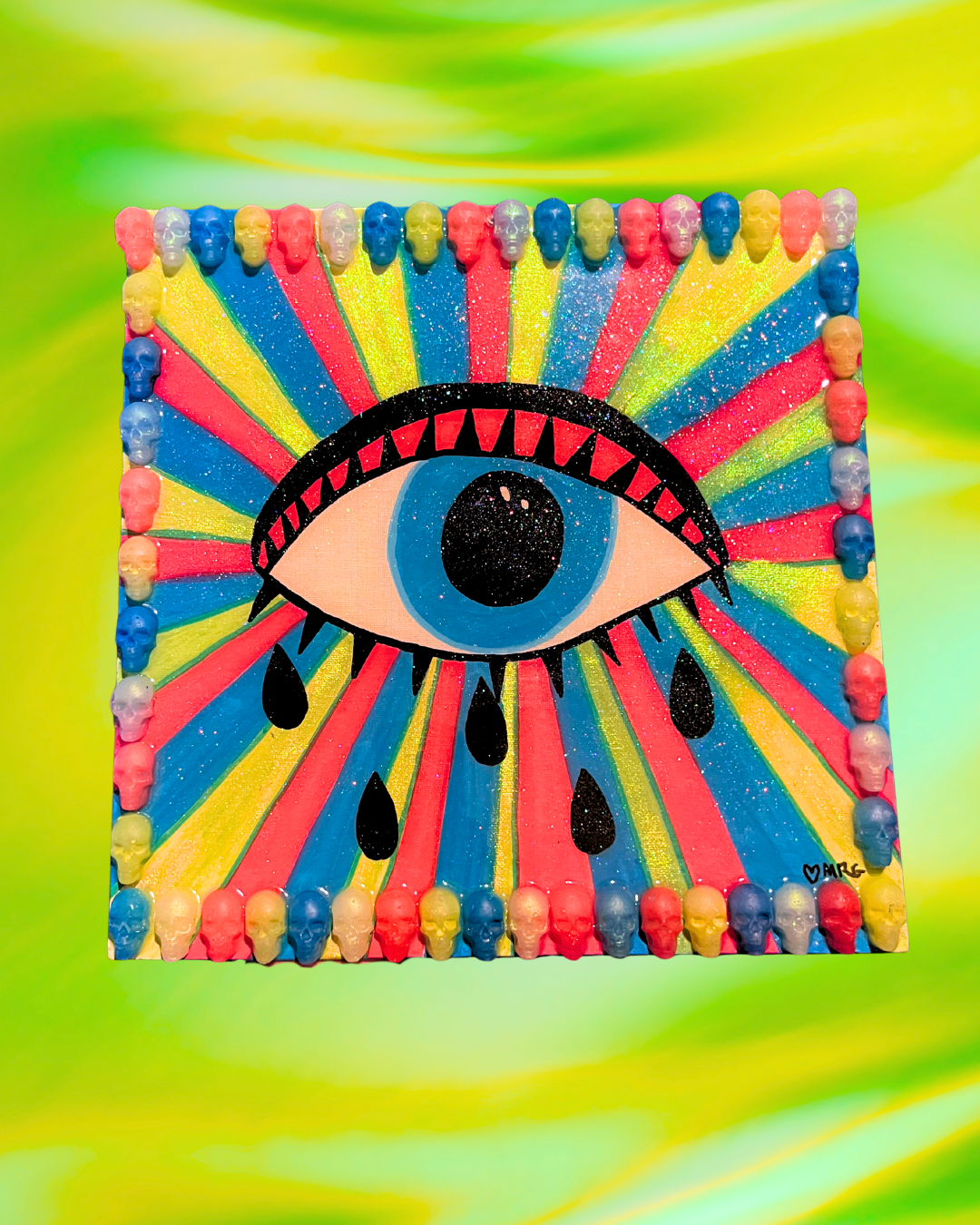 "Aye Dios" Painted Canvas Art