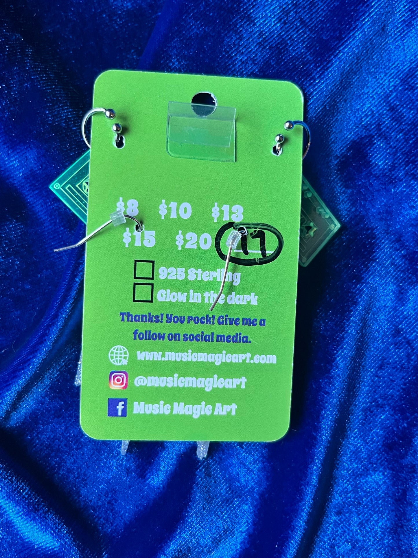 Earrings with Tiny Cuff - Lightning Cassette