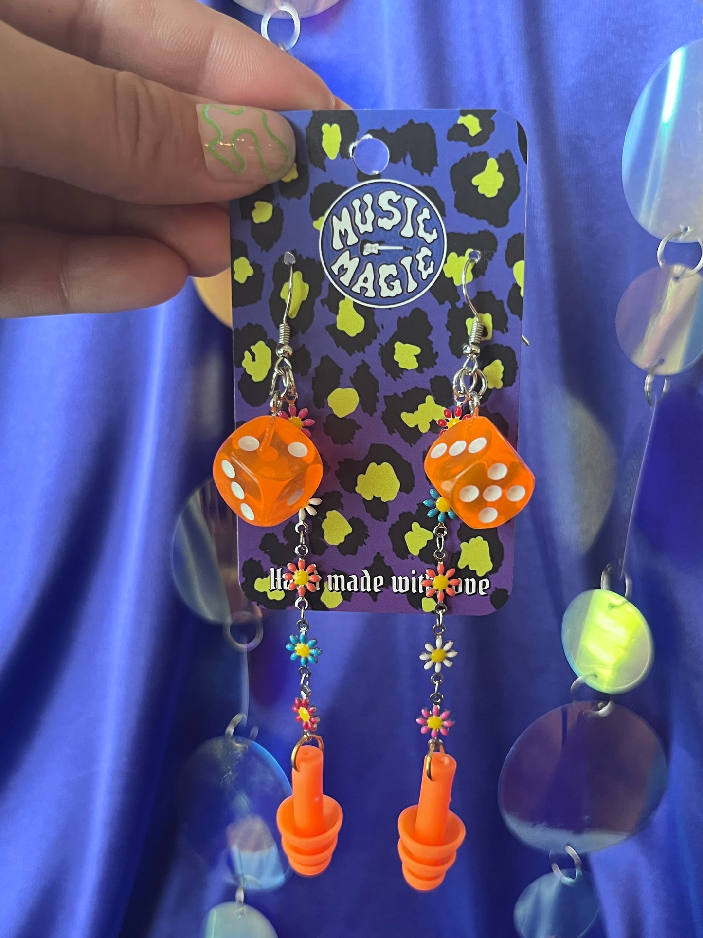 Dice Ear Plug Earrings