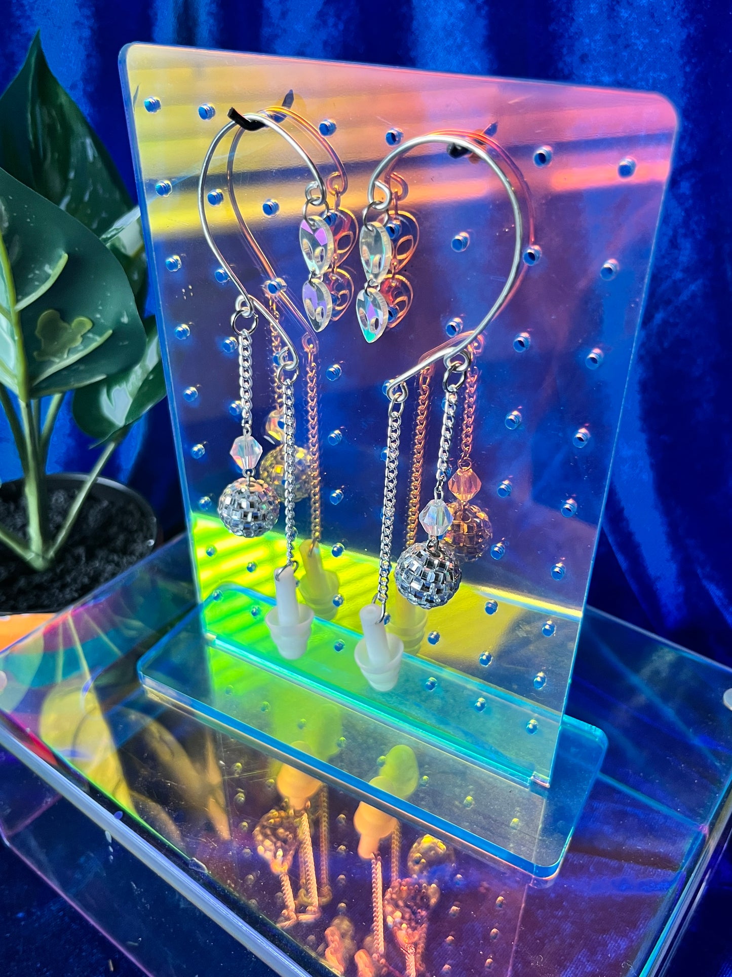 Ear Plug Ear Cuff Set - Disco Aliens