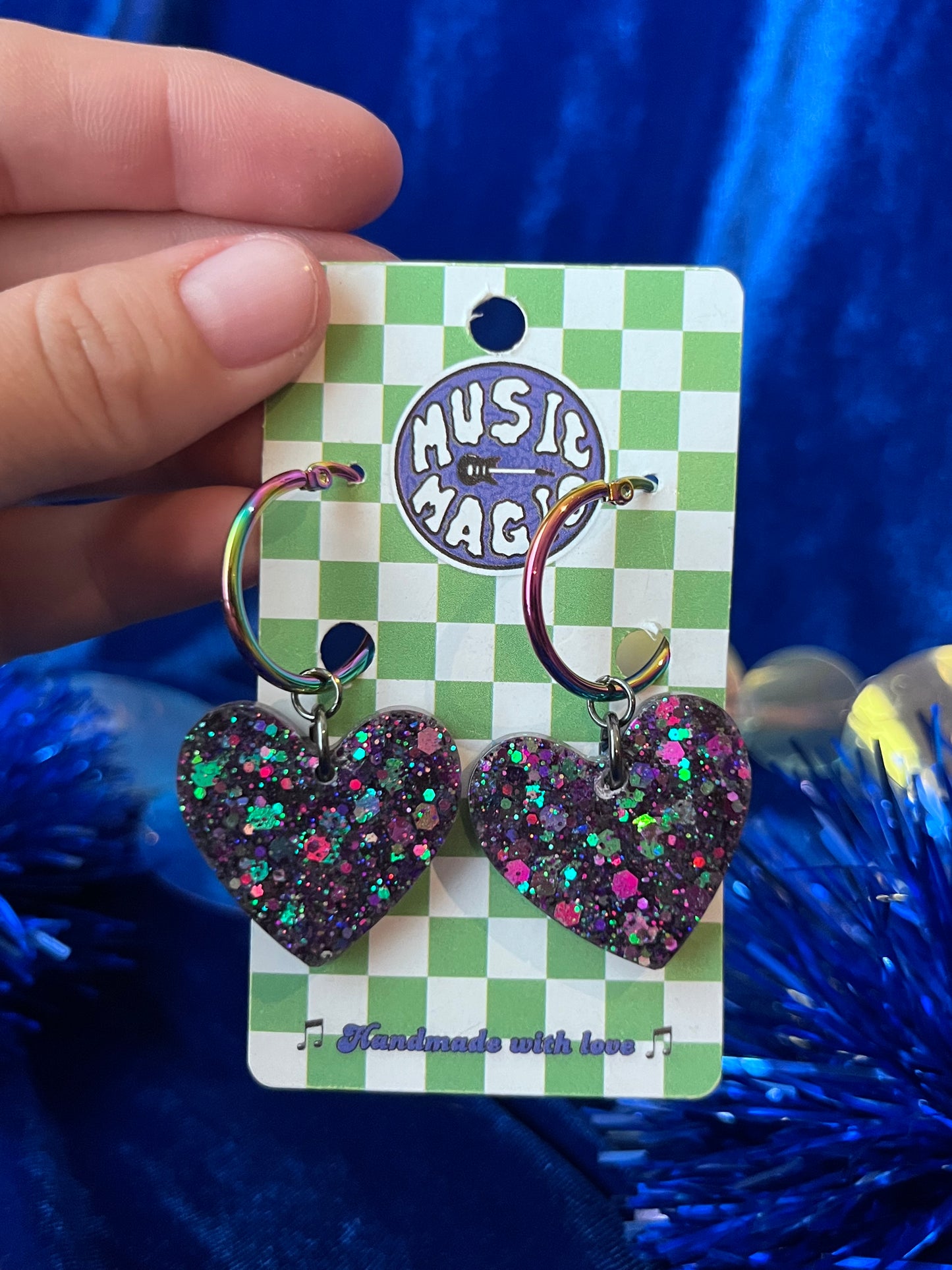 Heart Hoop Earrings - Colorshift