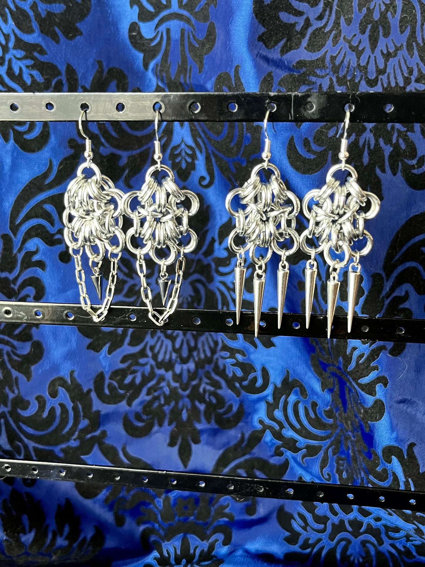 Chunky Chainmail Daisy Earrings