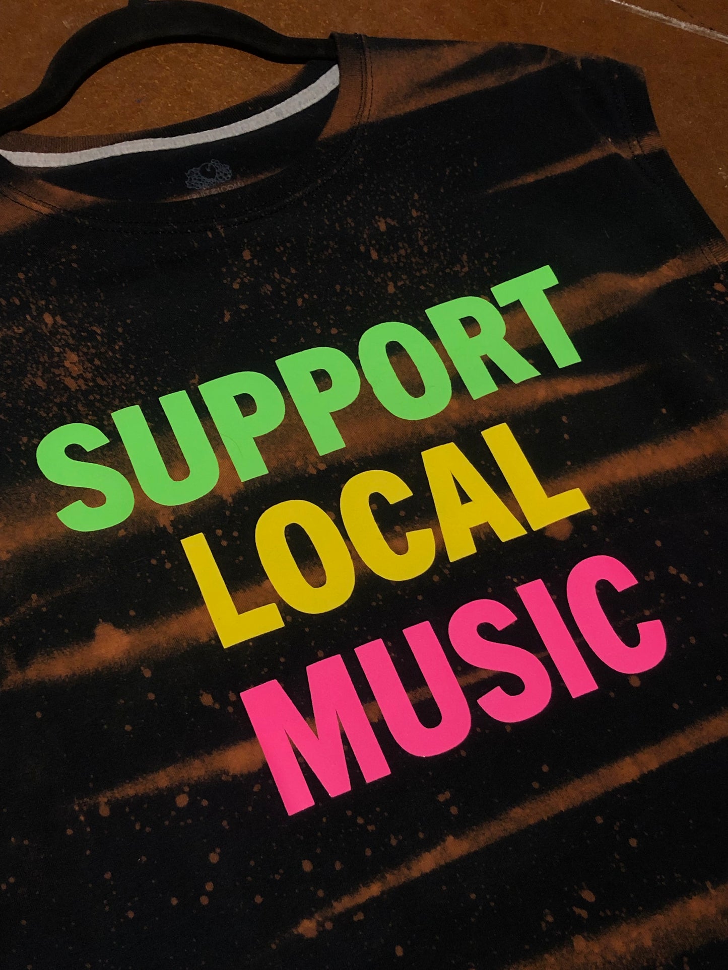 Support Local Music Neon Muscle Tee