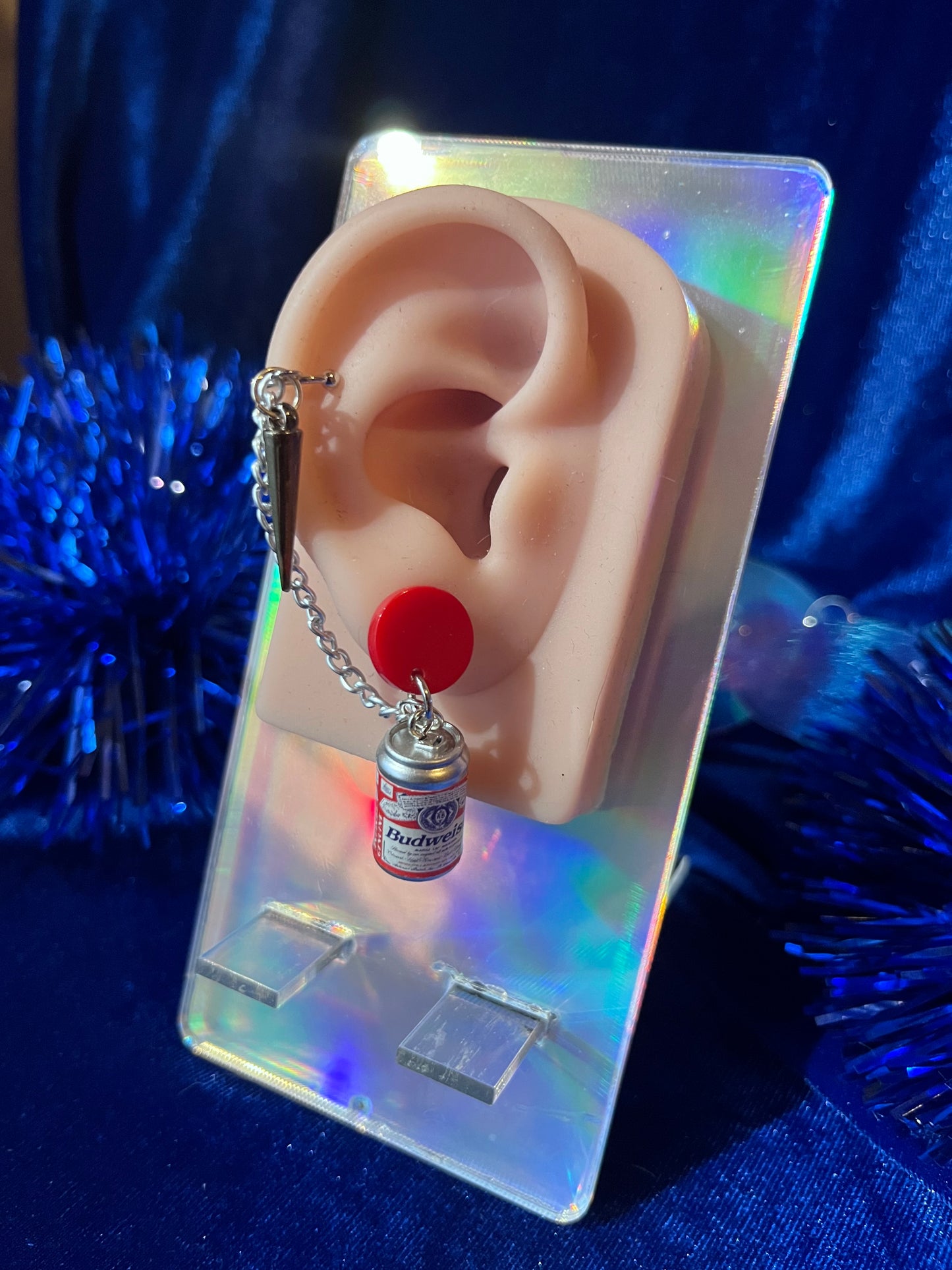 Earrings with Tiny Cuff - Budweiser Spikes