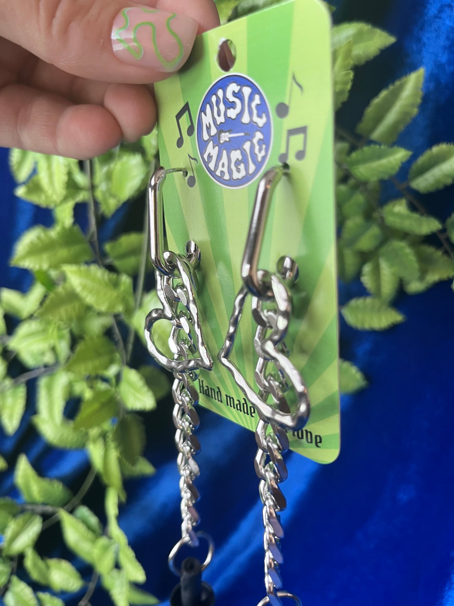Ear Plug Earrings - Silver Long Hoop