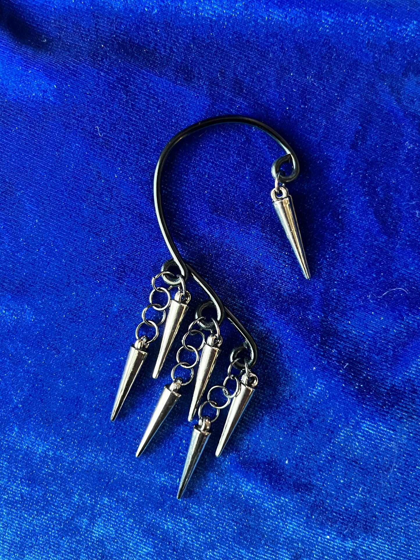 Black Ear Cuff Set - Double Spike