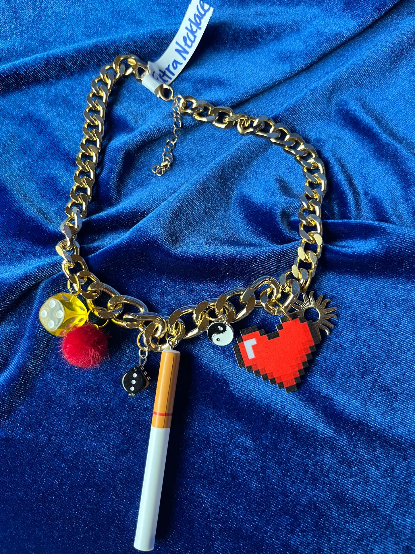 Ciggy Dice Necklace - Gold