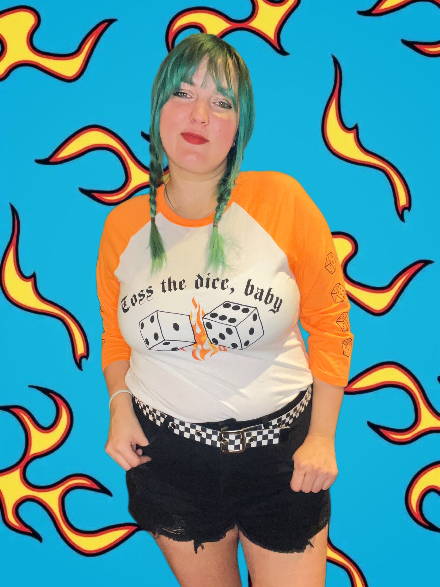 Toss the Dice, Baby Baseball Tee