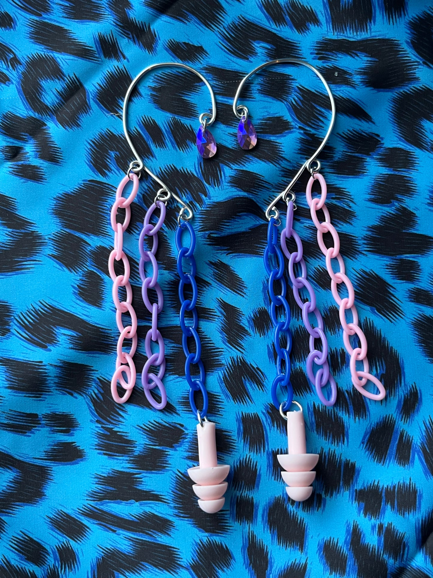 Ear Plug Ear Cuff Set - Bi Pride