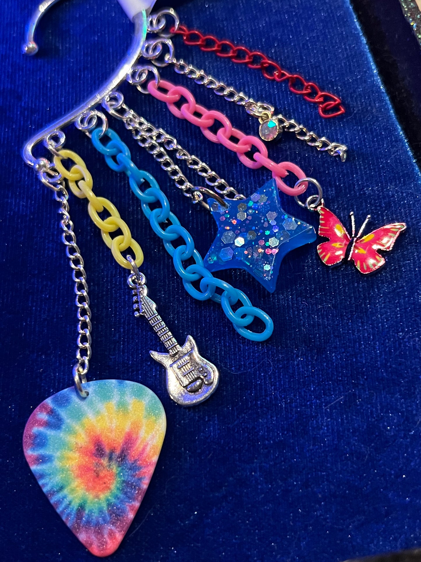 Ear Cuff Single Guitar and Butterfly