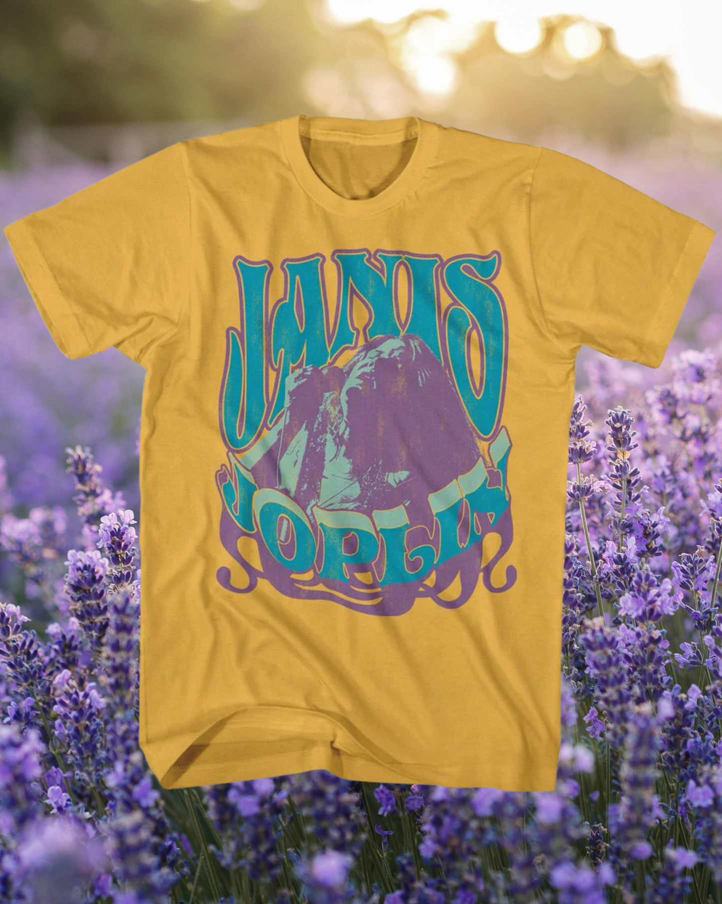 Janis Joplin Soul Tee - Mustard Yellow
