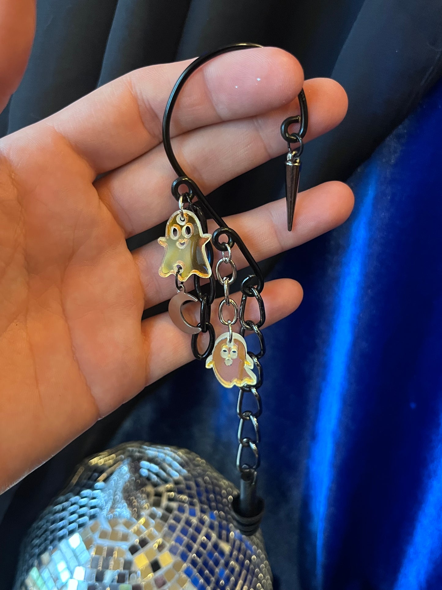 Ear Plug Ear Cuff Set - Ghost Moon