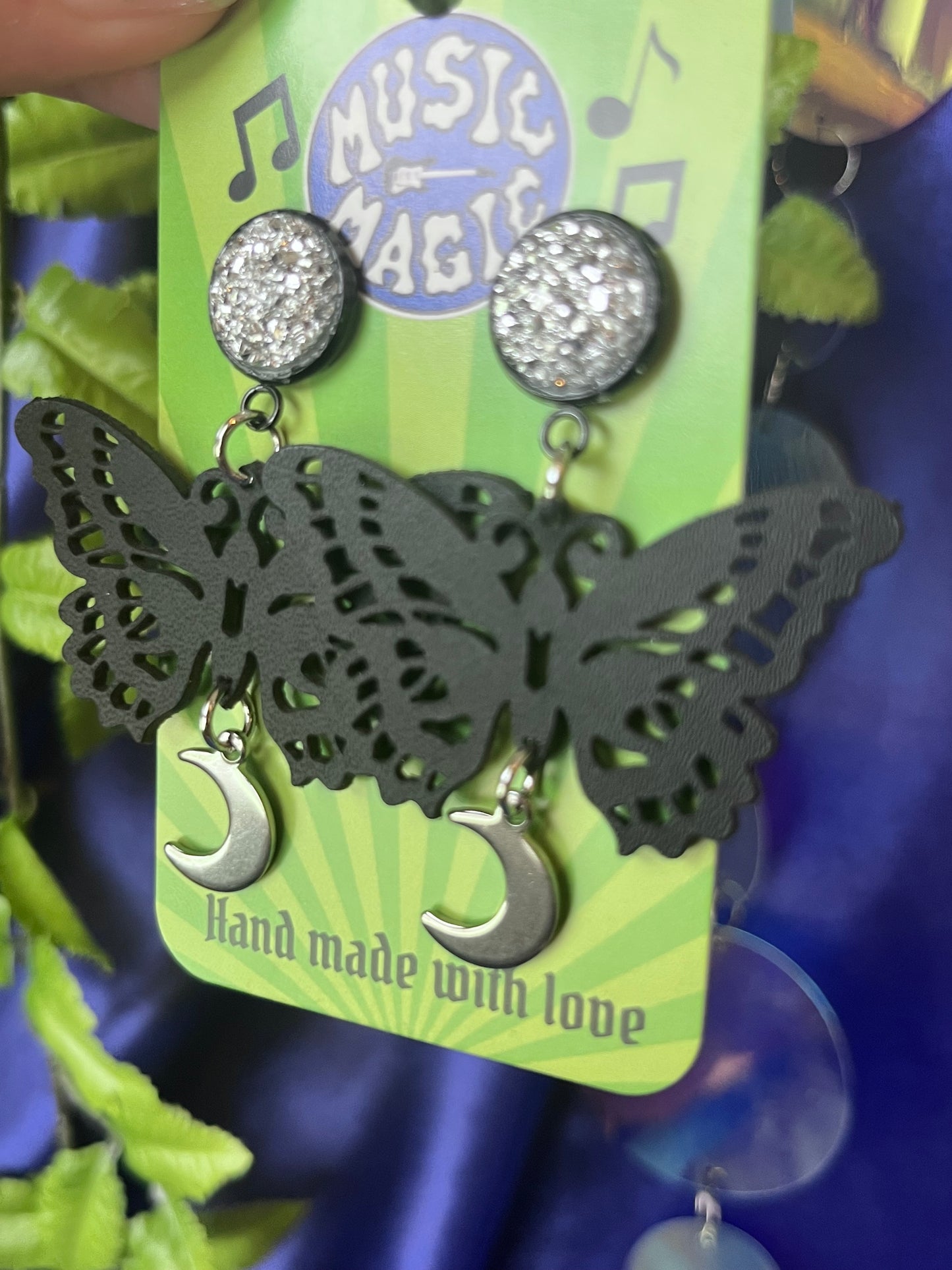Leather Butterfly Earrings