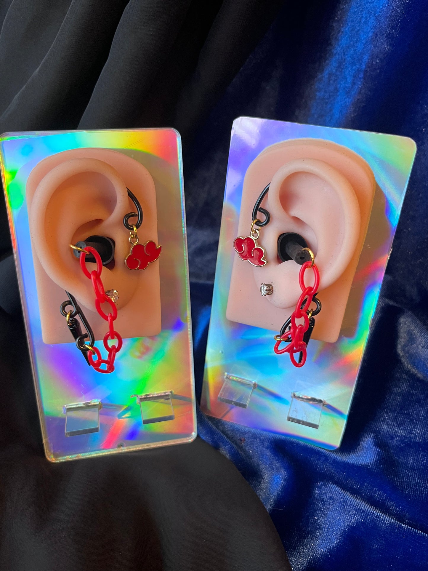 Ear Plug Ear Cuff Set - Akatsuki Anime Cloud