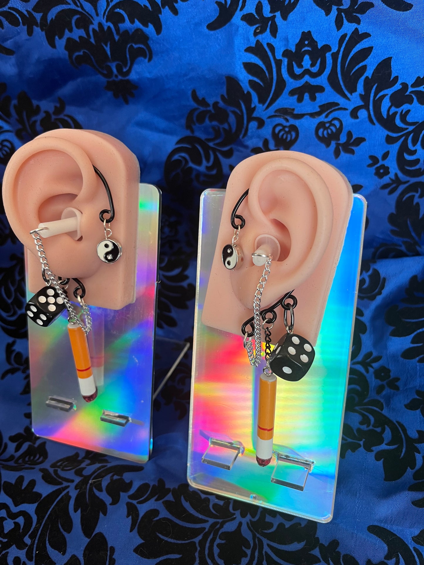 Ear Plug Ear Cuff Set - Ciggy Dice