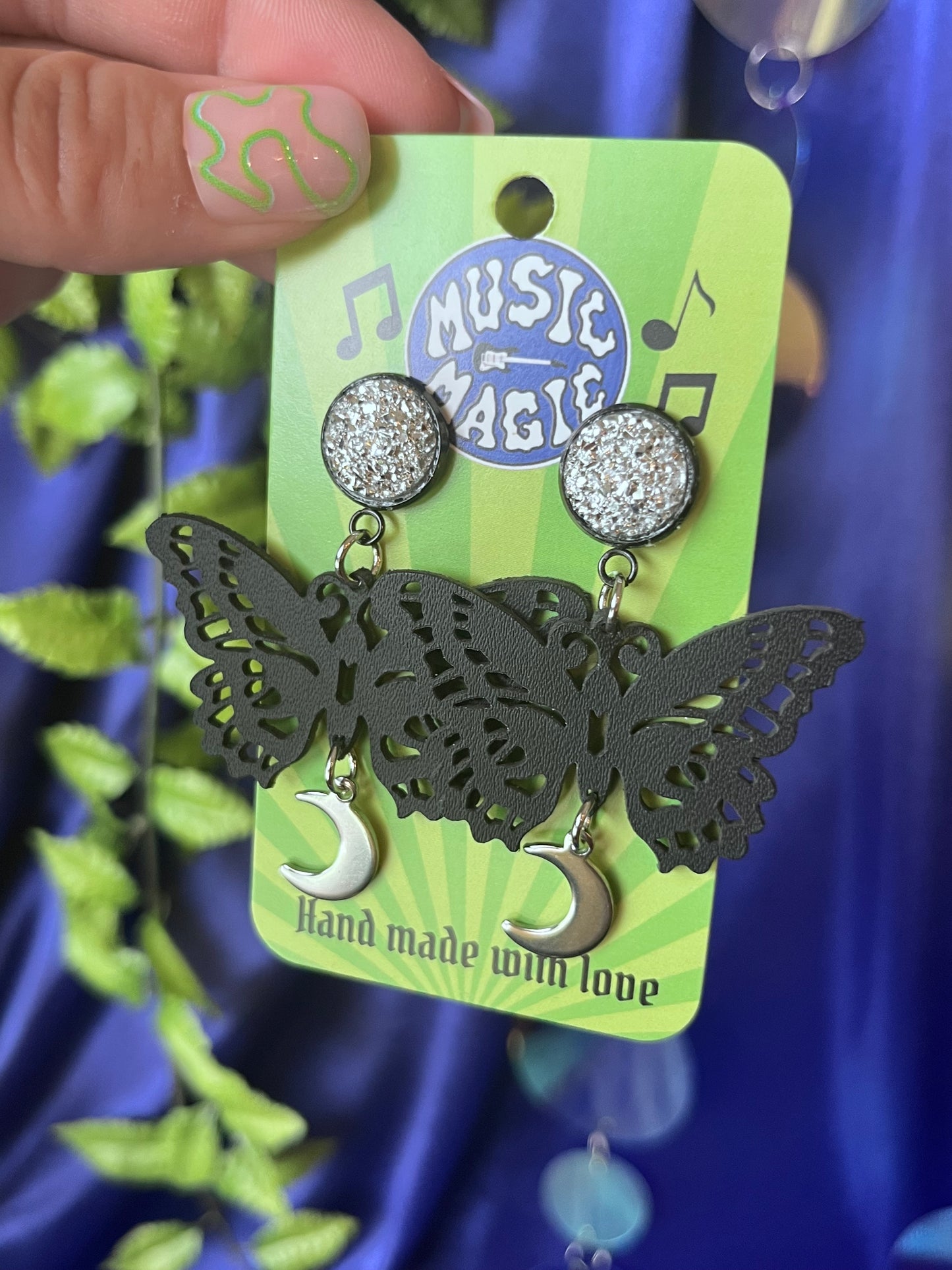 Leather Butterfly Earrings