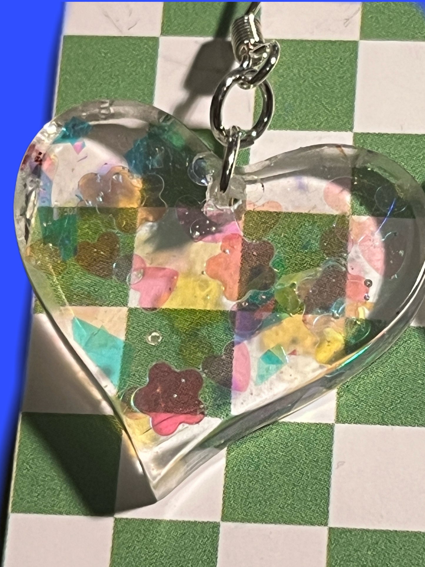 Clear Heart Earrings