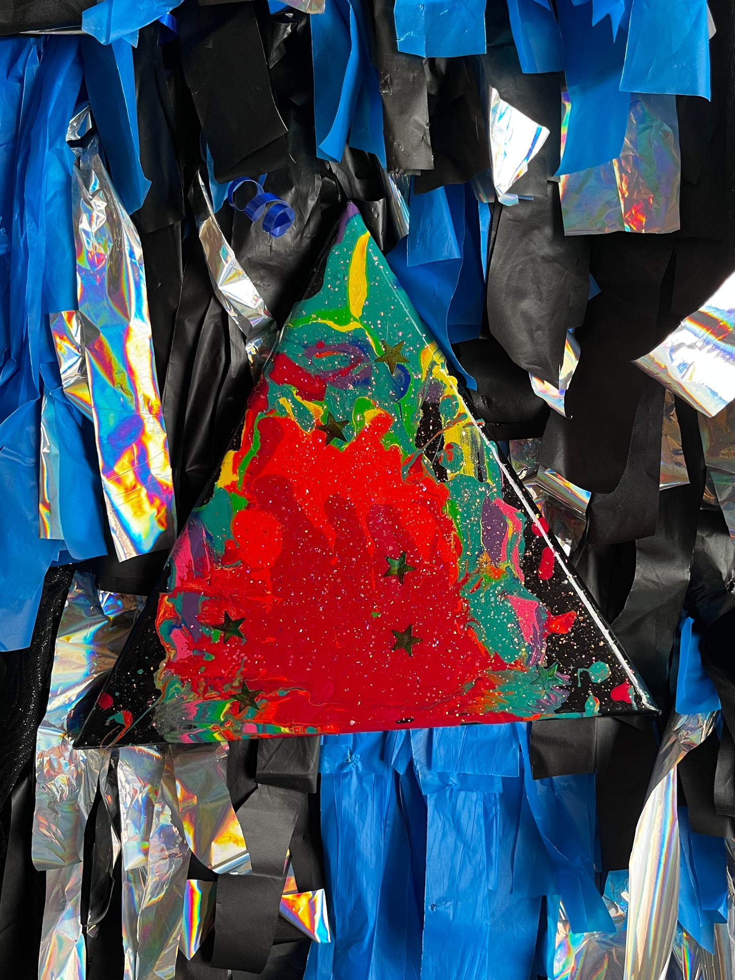 “Acute” Abstract Irregular Triangle Canvas Art