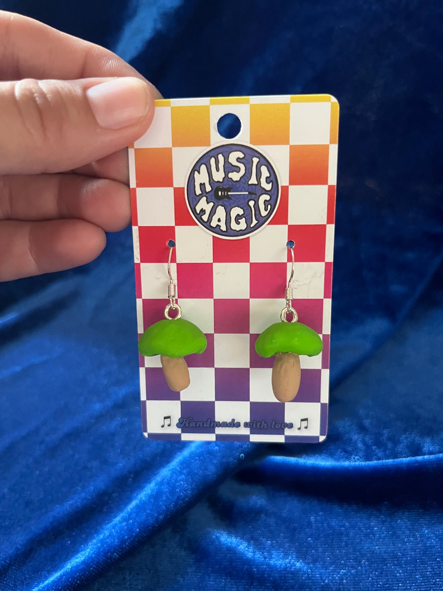 Clay Mushroom Dangle Earrings