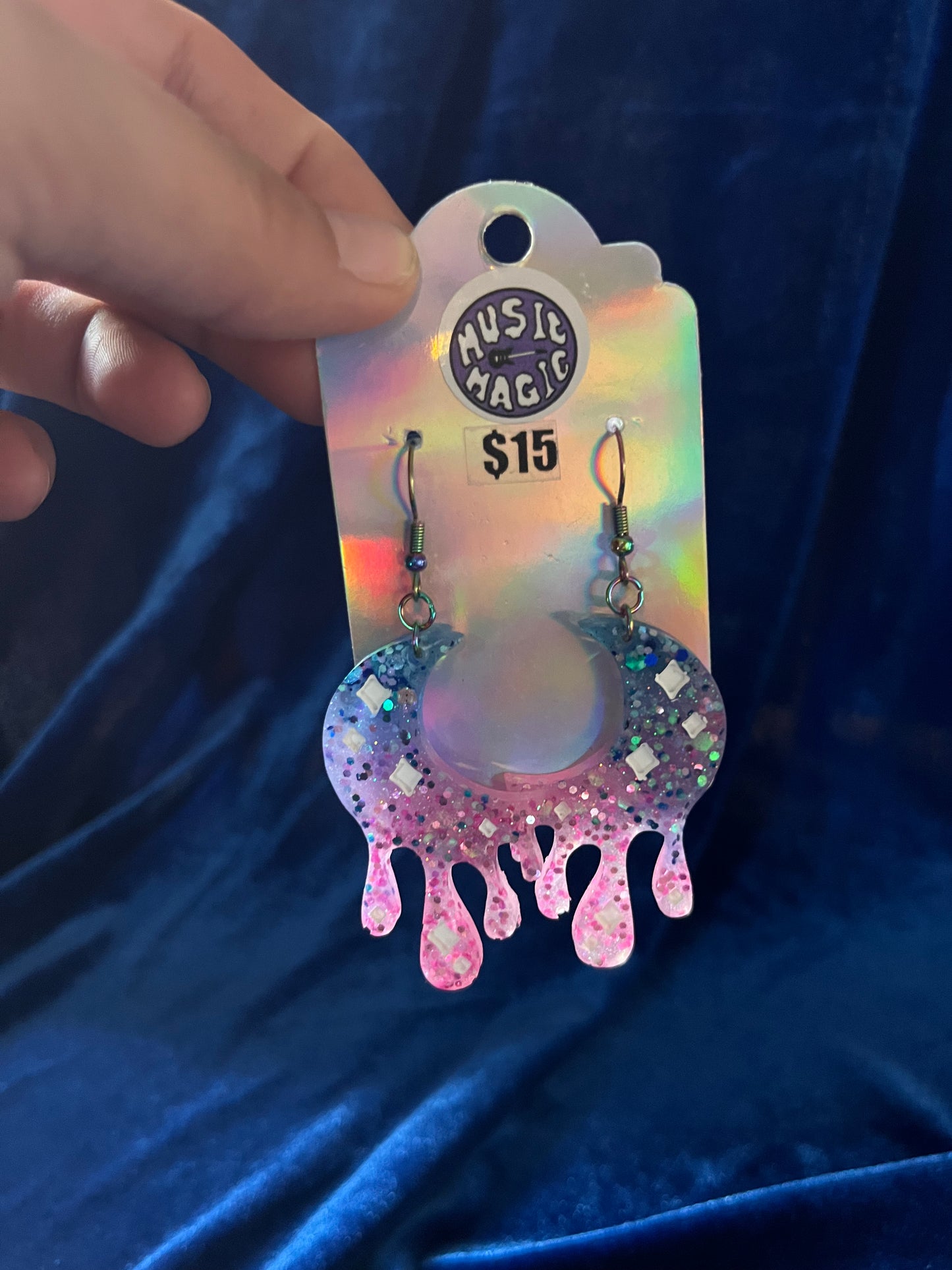 Drippy Moon Earrings