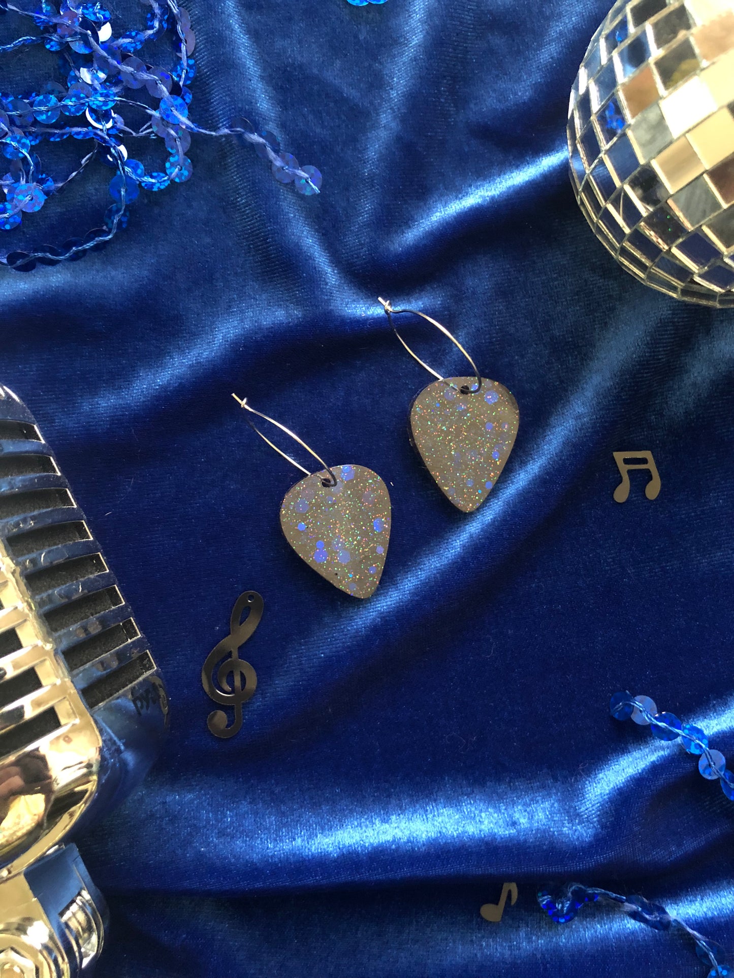 Guitar Pick Resin Earrings