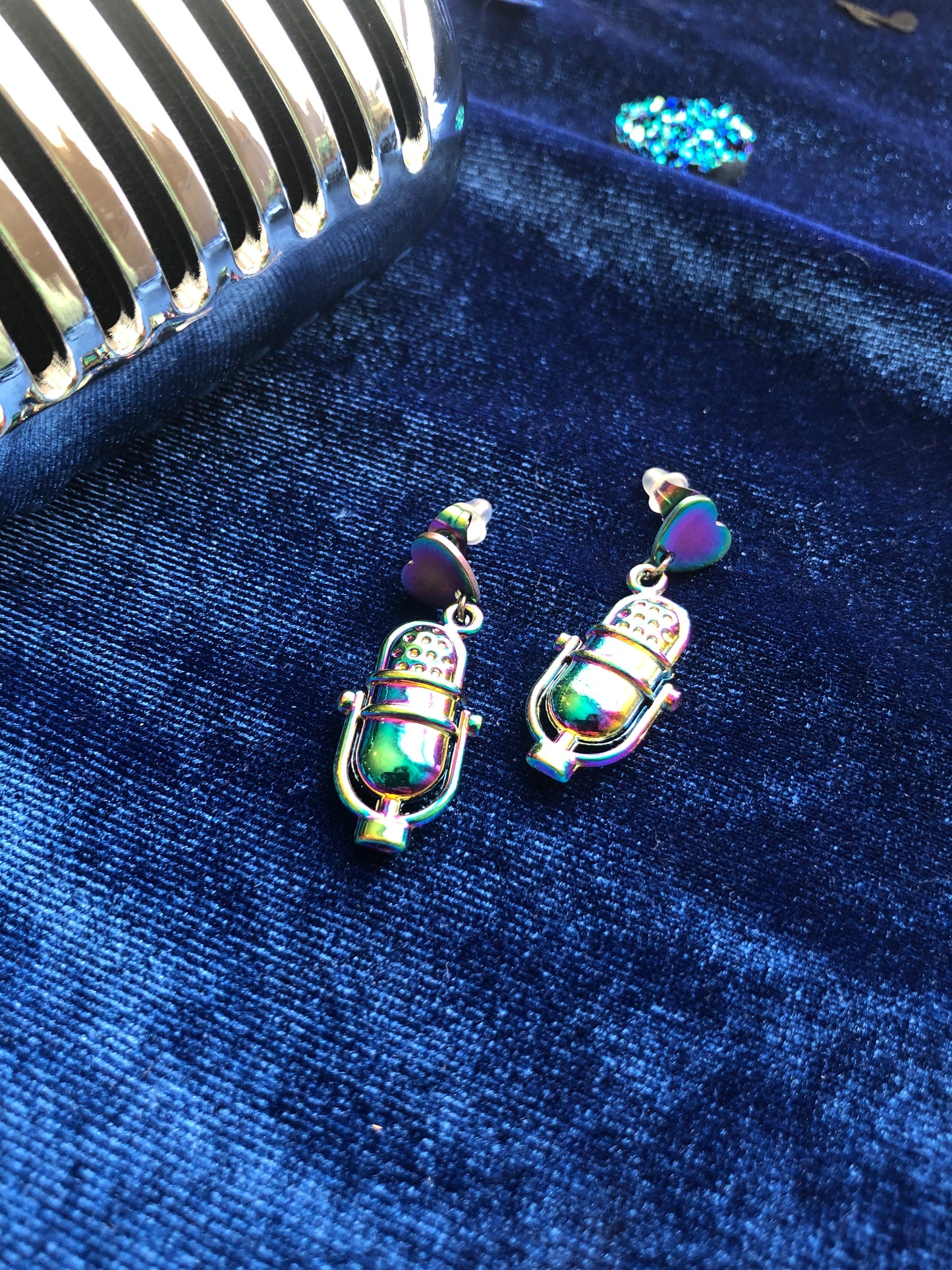 Microphone Rainbow Earrings