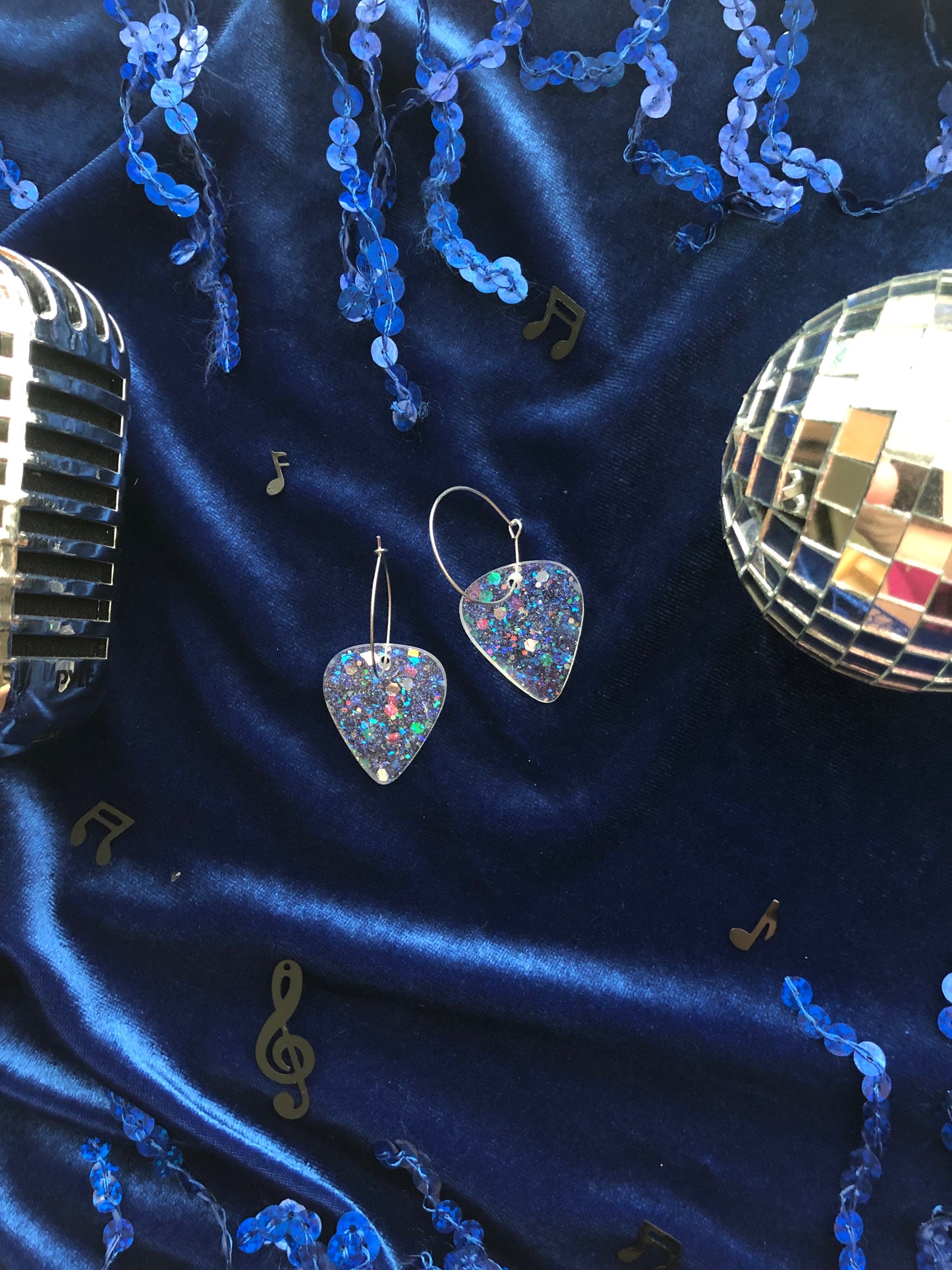 Guitar Pick Resin Earrings