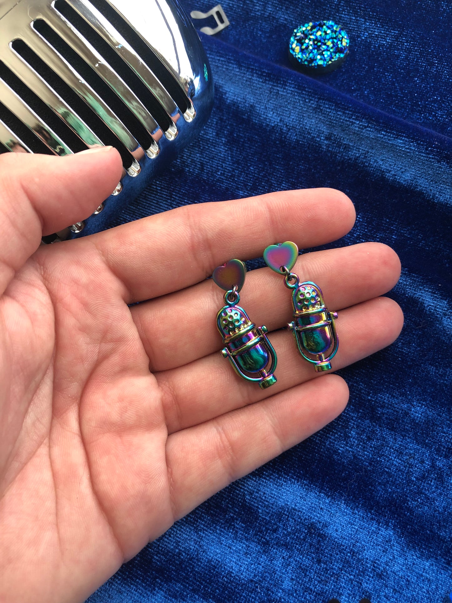 Microphone Rainbow Earrings