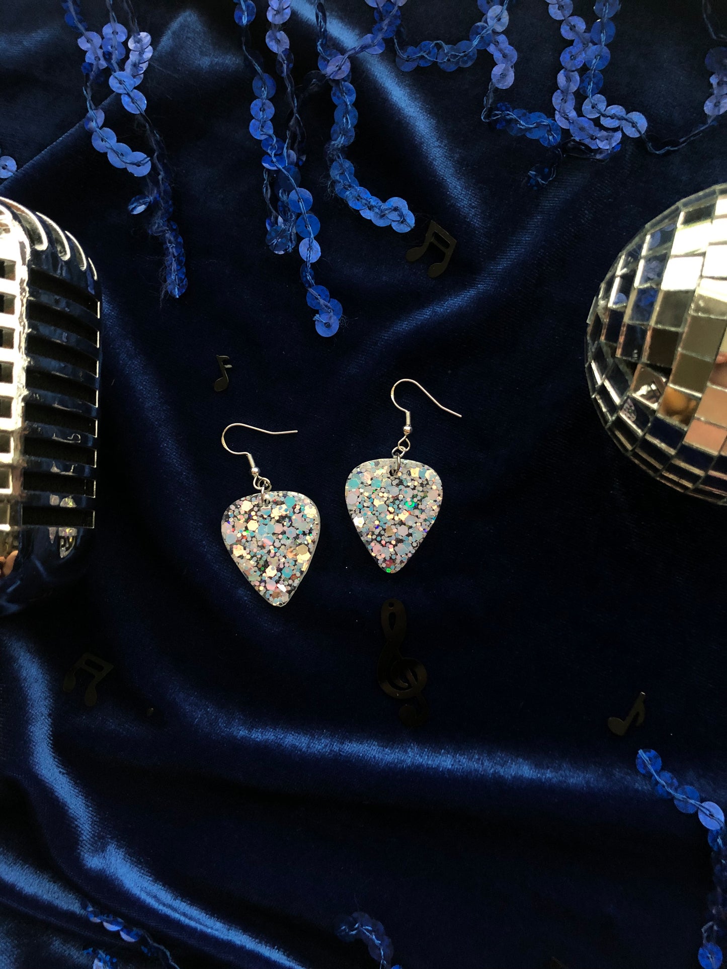 Guitar Pick Resin Earrings