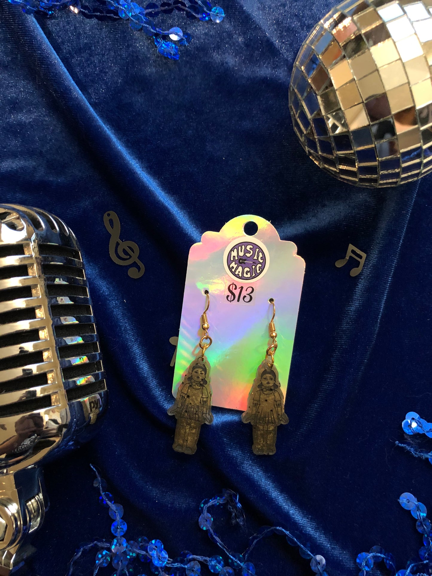Squid Game Red Light Doll Earrings