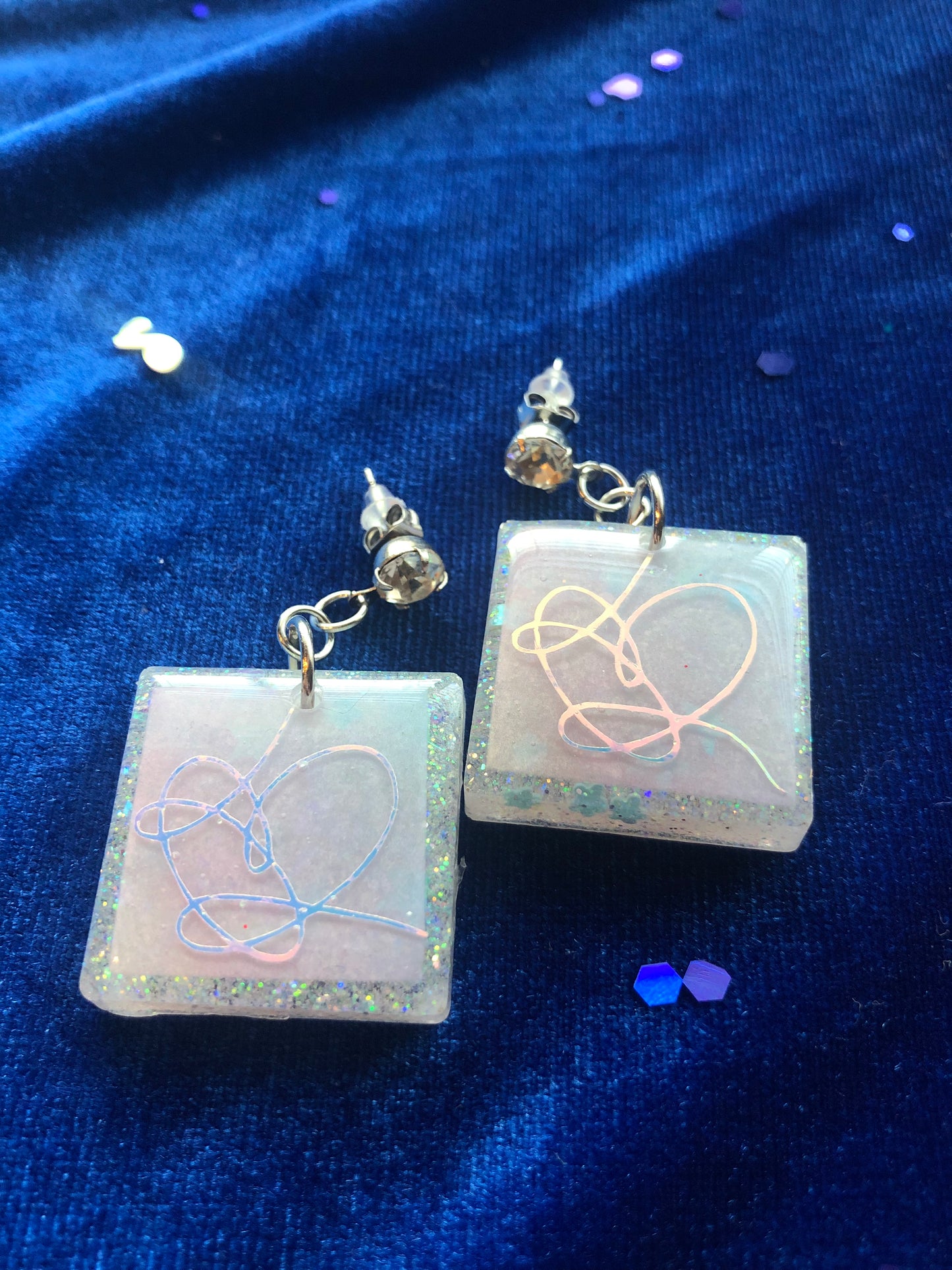 BTS Love Yourself Answer Square Stud Earrings