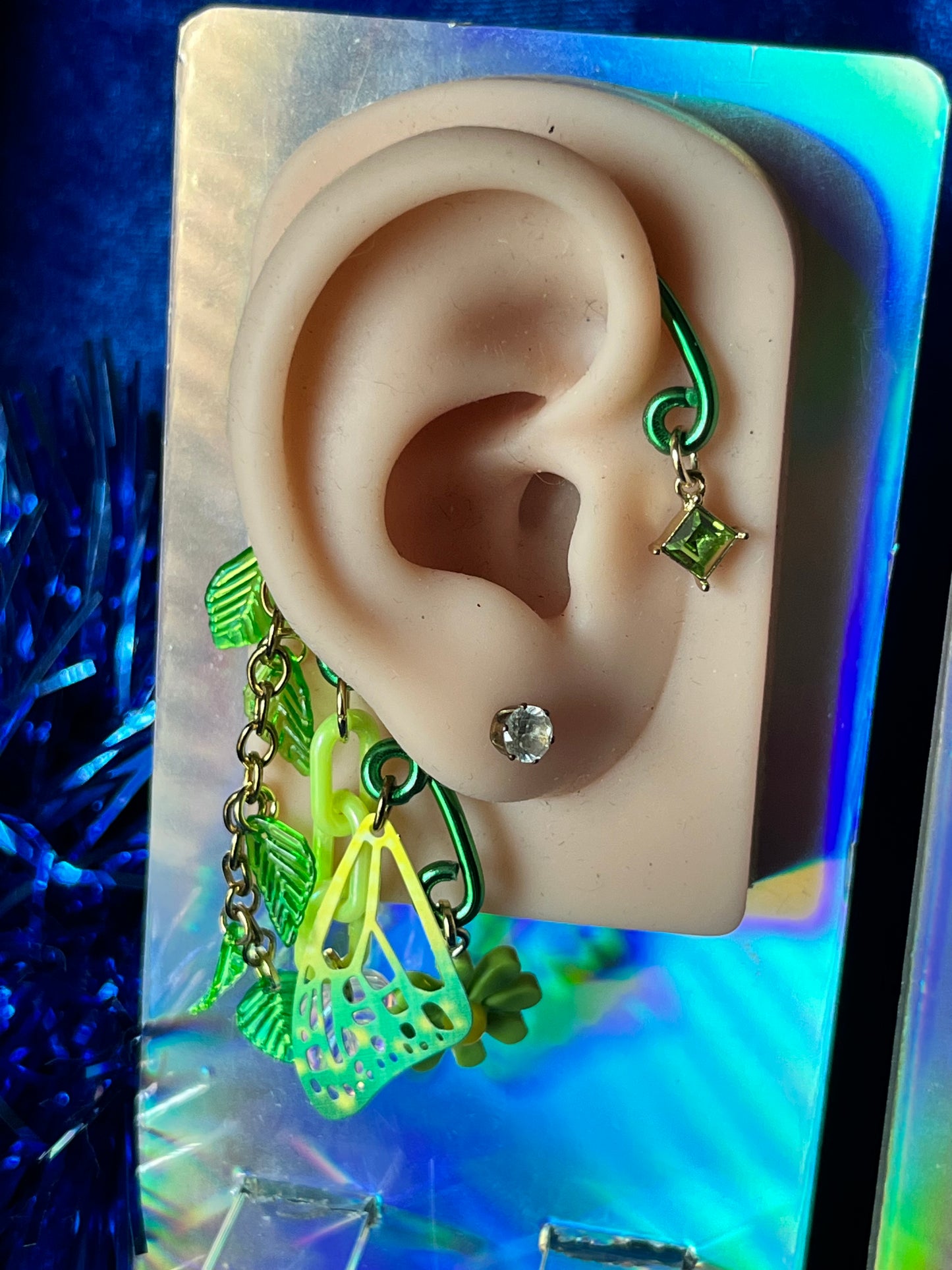 Green Ear Cuff Set - Botanical Garden