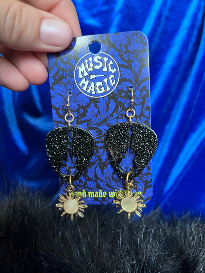 Guitar Pick Sun Earrings