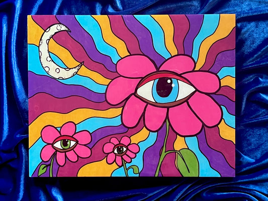 "Refocus" Painted Canvas Art