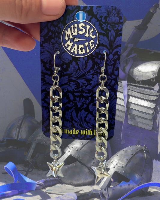 Flail Earrings Silver