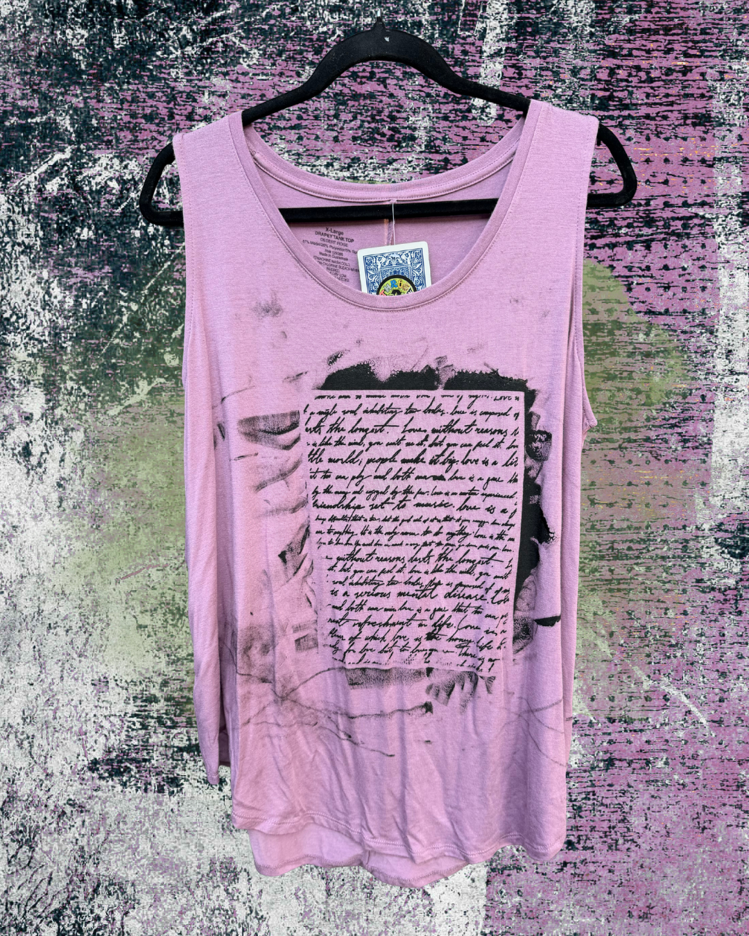 Grunge Script Tank Top