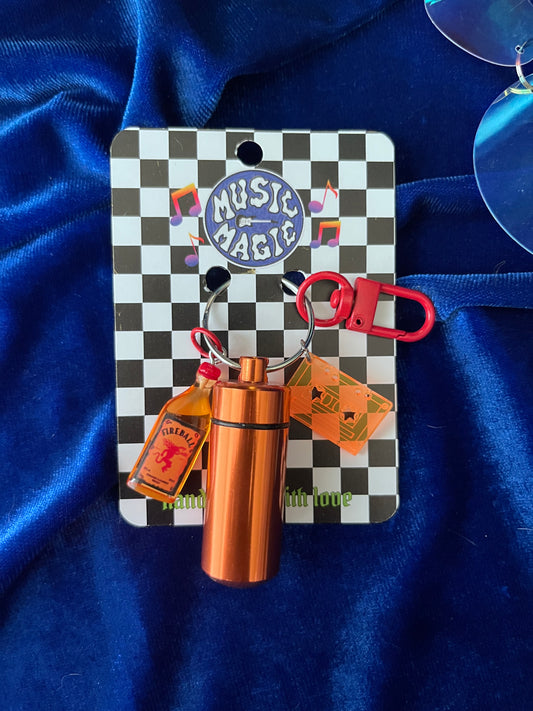 Cannister Keychain - Orange Fireball