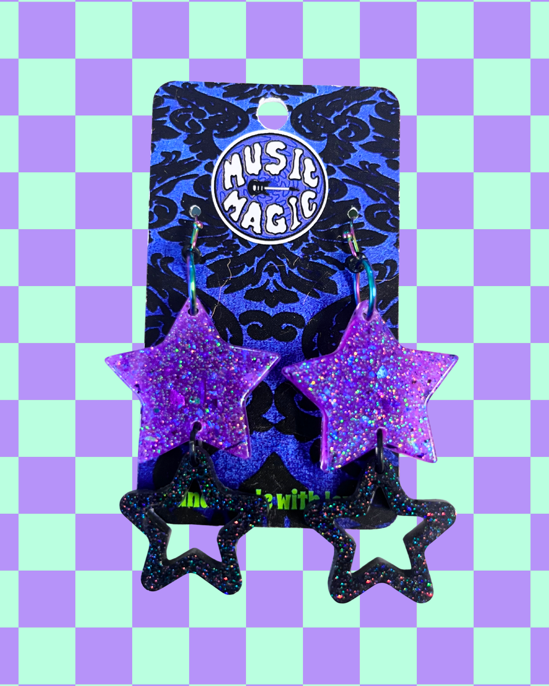 Double Star Earrings