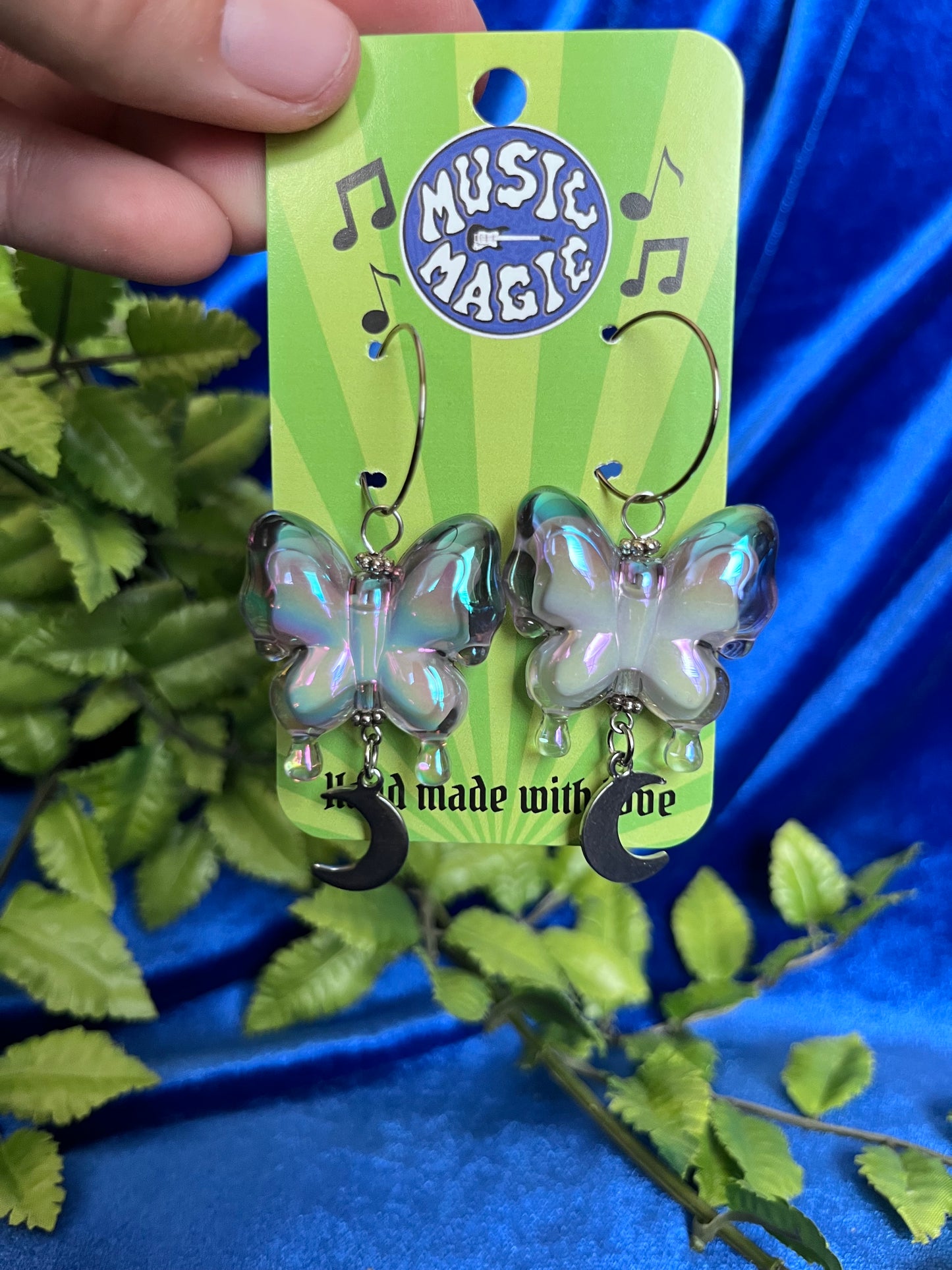 Gradient Butterfly Earrings - Moon