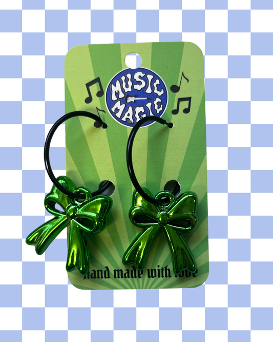 Bow Hoop Earrings