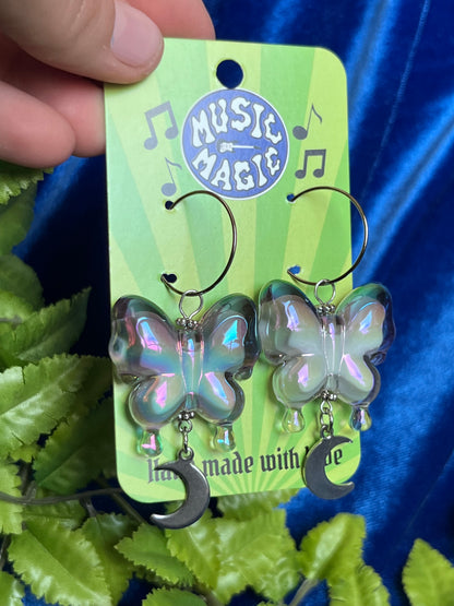 Gradient Butterfly Earrings - Moon