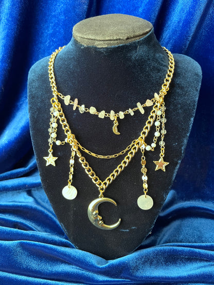 Celestial Gold Ornate Necklace