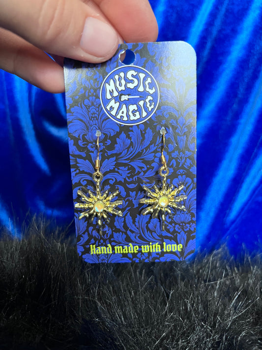 Starburst Earrings Gold